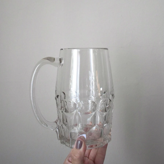 Oversized Good Templars Pony Clear Glass Beer Mug