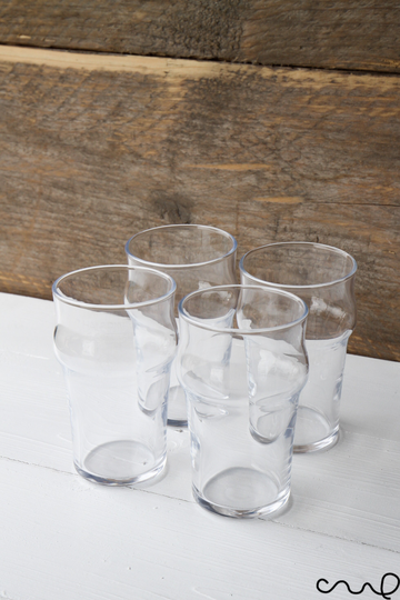 4 X Nonic Half Pint Beer Soft Drink Glass Summer Wedding Pub 10Oz Party
