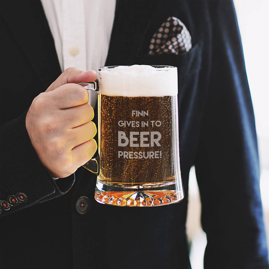 Personalised 'Beer Pressure' Glass