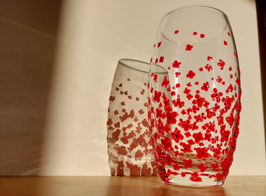 Hand Painted Hiball Glass Tumbler