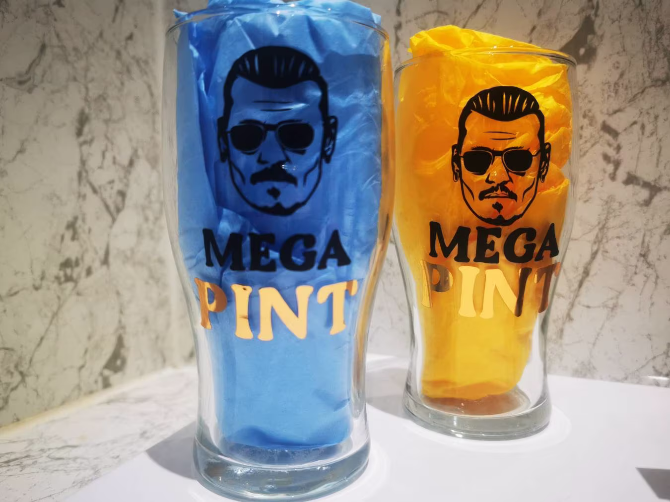 Johnny Depp | Mega Pint Isn't Happy Hour Anytime Team Justice For Glass Funny Gift, Him