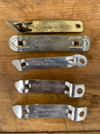 Collection Of Vintage Beer Bottle Openers Pabst Blatz High Life Schmidt Burgermeister Busch Bavarian