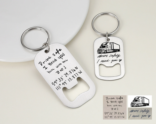Personalized Actual Handwriting Bottle Opener Custom Beer Fathers Day Gift Dad Keychain For Him Birthday