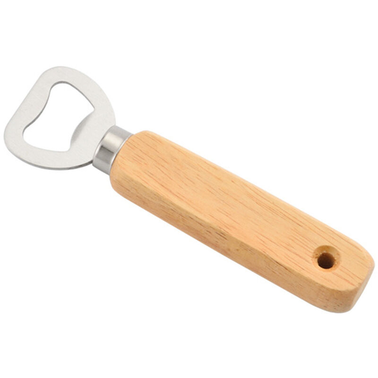 Wood Handle Bottle Openers Beer Bottle Openers Soft Drinks Cider Cap Openers Stainless Steel Juice Bottle Cap Openers Milk Bottle Glass Cover Tools