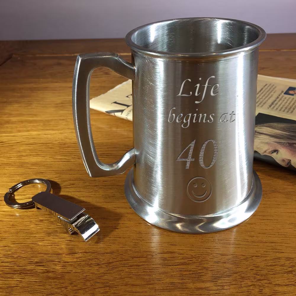 Personalised 1Pt Pewter Tankard