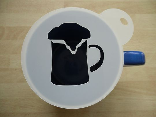 Unique Bespoke New 100mm Beer Glass Craft & Coffee Stencil