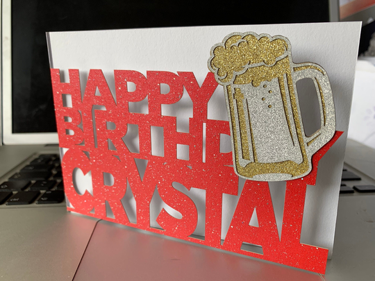 Personalised Beer Birthday Card