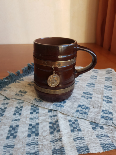 Russian Beer Mug, Large Ceramic Mug Pottery, Hand Carved Clay Collectible Beer/Cider "Rostov Na Donu