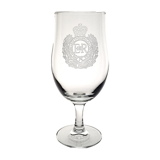 Royal Engineers Stemmed Beer Glass