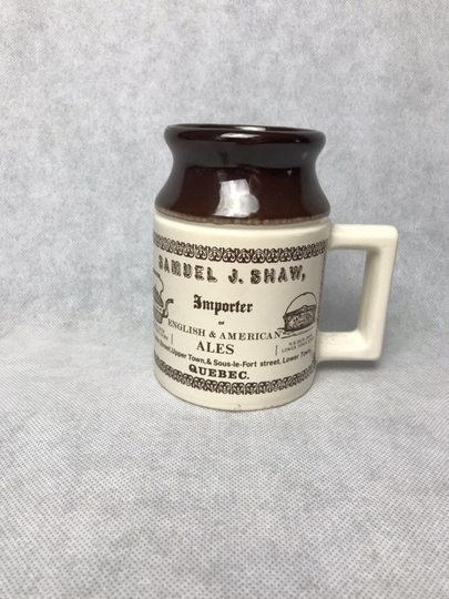 Vintage Samuel J. Shaw Importer English & American Ales Mug Stein Canadian Ye Old Canadian Crock Prints Advertising | 54