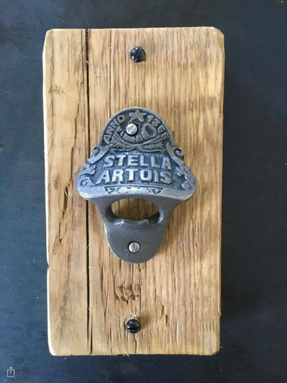 Bespoke Reclaimed Wood & Antique Cast Iron, Beer/Bottle Opener