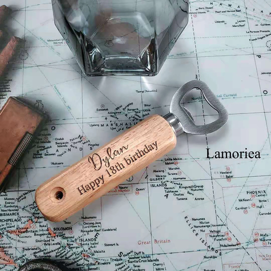 Personalised Bottle Opener, Engraved Wooden Best Man Gift , Birthday For Him, Xmas Gift, Groomsmen