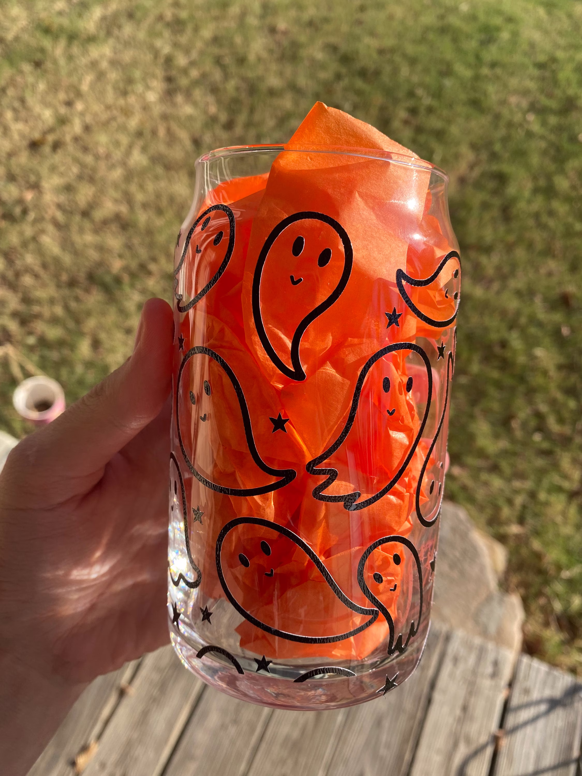 Ghost Beer/Coffee Glass | 16 Oz Iced Coffee Cup Beer Can