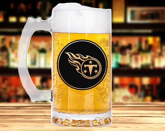 Tennessee Titans Beer Mug Stein Glass Personalized Gift For Men American Football Husband Fathers Day For Him K359