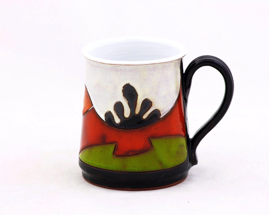 Large Pottery Mug, Handmade Ceramic Stein, Beer Groom Gift, Art Gift