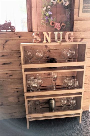 Pine Drinks Unit, Drinks Cabinet, Home Bar, Pine Bookcase, Glasses Storage Unit, Freestanding Shelving. Wine Rack, Bar Shelf, Bar Unit