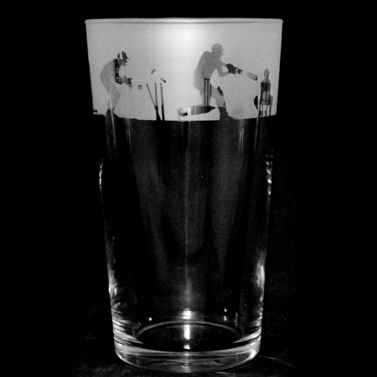 Cricket | Pint Ale Beer Glass Engraved Gift Present Animo Milford Collection
