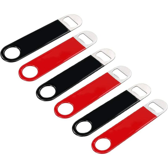Black and Red Wine Bottle Openers Bottle Opener Bottle Opener Beer Bottle Opener Flat, 6 Packs