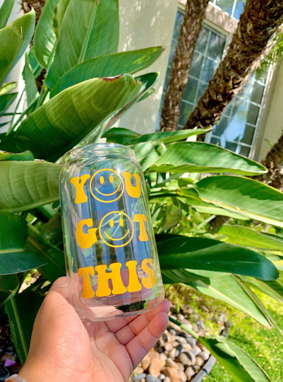 You Got This Glass Cup | Beer Can Coffee Soda Iced Lover