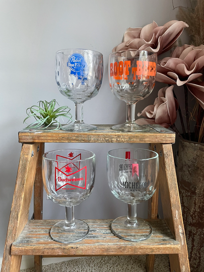 Vintage Beer Chalice Glasses