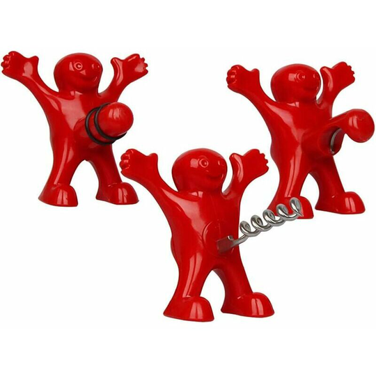 Joorrt - Beer Wine Corkscrew, Novelty Bottle Opener, Man Red Bottle Opener, Funny Wine Stopper, Happy Bottle Opener, Beer Red Wine Corkscrew,