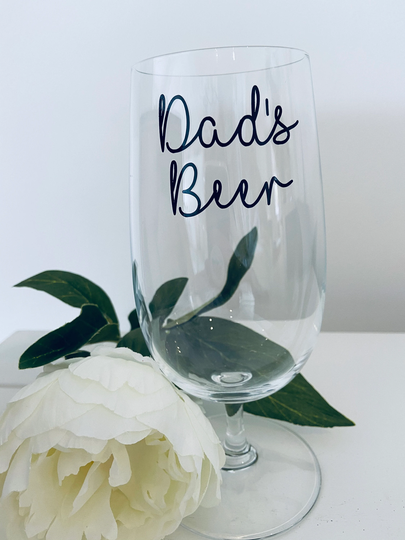 Personalised Beer/Ale Glass - Dad, Uncle, Brother, Husband, Male Gift