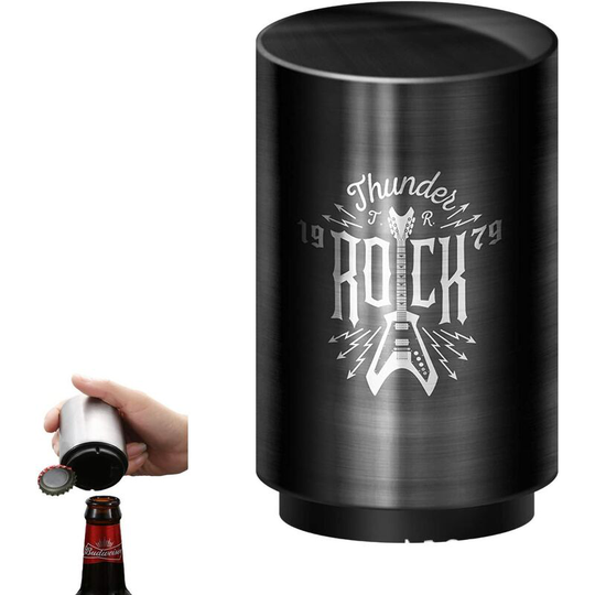 Automatic Bottle Opener Stainless Steel Bottle Opener Magnet Bottle Opener Beer Bottle Opener One Second To Open The Cap (Rock)