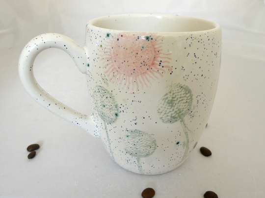 Dandelion Handmade Mug Tea Mug Coffee Beer Food Safe Lead Free Glaze Made To Order