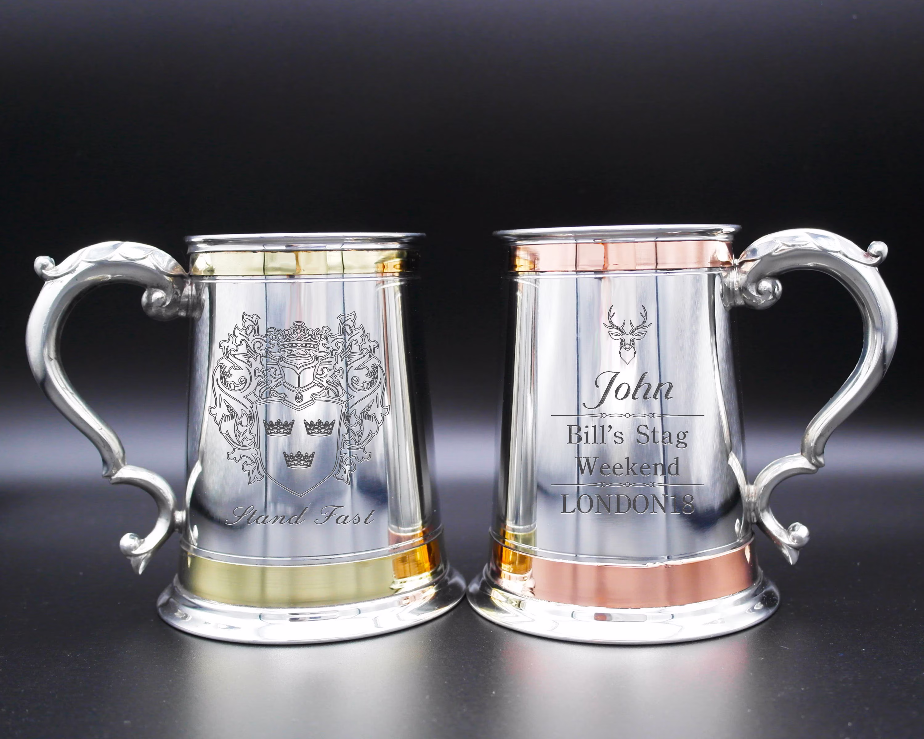 Birthday Gift Customised Present Pewter Tankard Custom Engraved Birthday Personalised For Her Him Beer Stein Mug