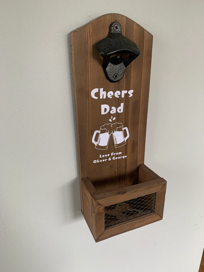 Personalised Wall Hanging Wooden Bottle Opener