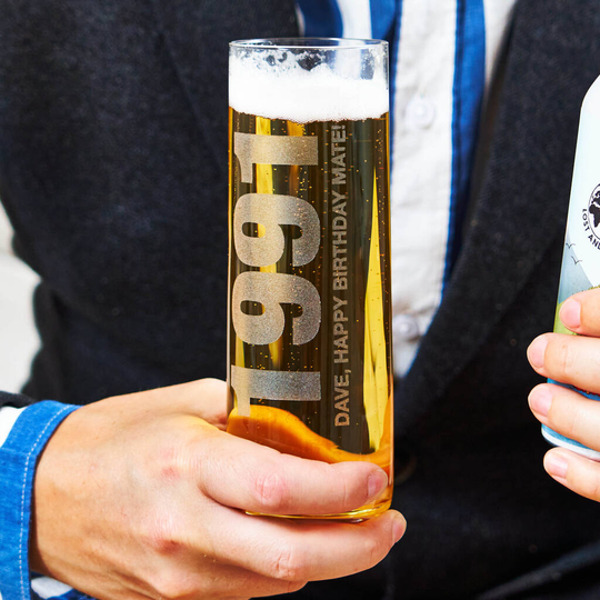 Special Year Personalised Beer Glass
