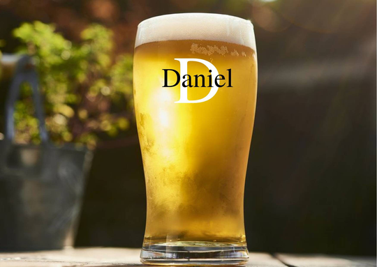 Personalised Pint Glass, Father's Day Gift, Custom Beer Gift For Men, Dad Husband Drink Lager Glass