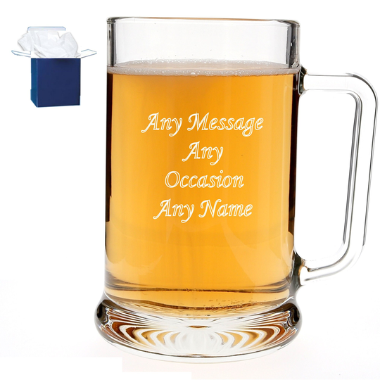Personalised Engraved Pint Beer Tankard, Birthday Gifts, Fathers Day Gift, Any Occasion Gifts For Him Her