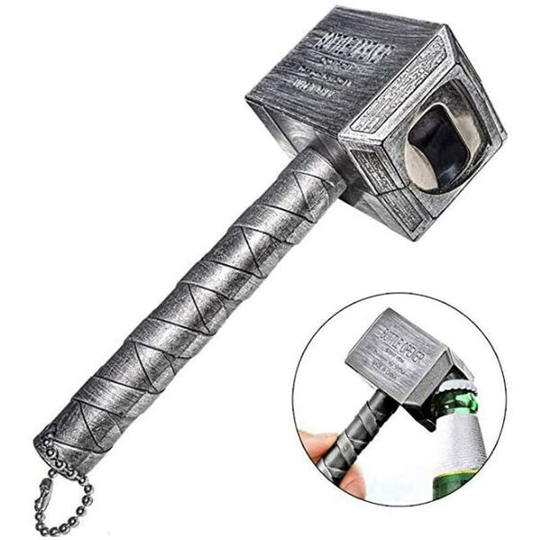 Thor Hammer Bottle Opener Beer Opener Beer Bottle Opener Hammer for Bar and Home Use (Silver)