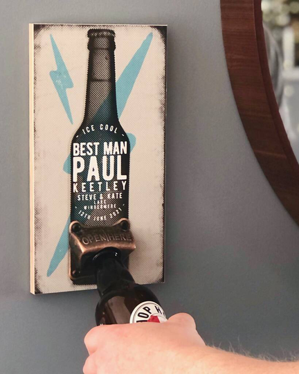 Personalised Best Man Beer Bottle Opener Gift
