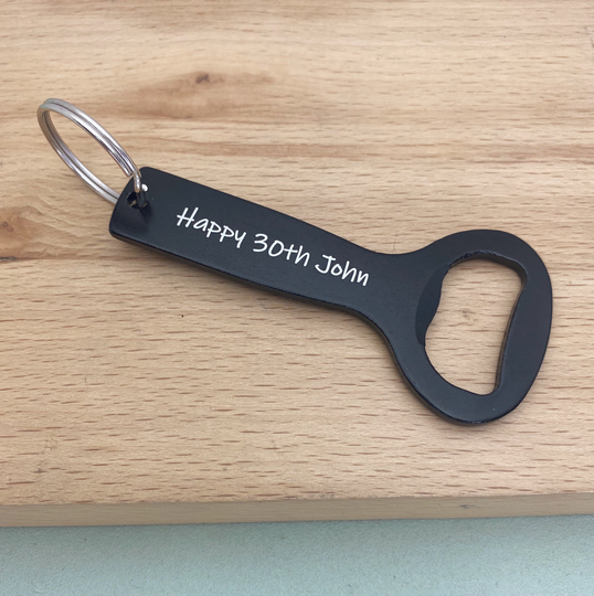 Birthday Gift Idea For Men, 30Th Beer Bottle Opener, Happy Personalised With Name, Son Present, Best Mate Gifts