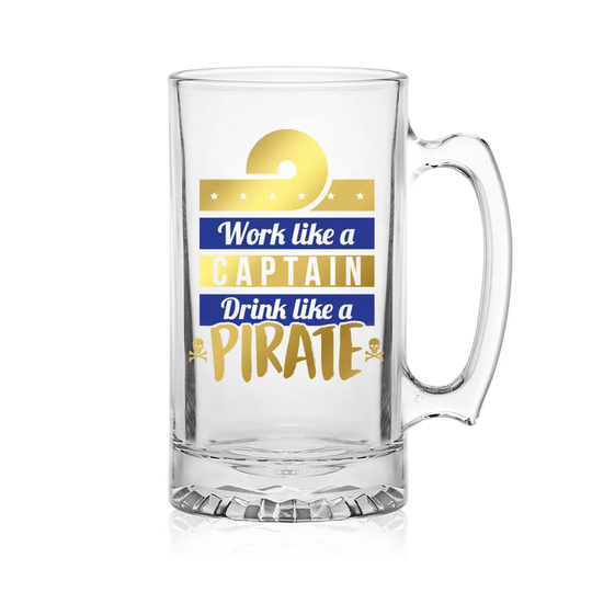 Serafina 568ml Glass Beer Mug