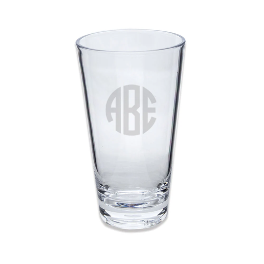 Personalized Engraved Acrylic Tall Drinking Glass - Custom Monogram Perfect For Mother's Day, Father's Birthday, & More