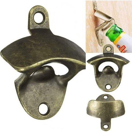 10 Pack Beer Bottle Opener Rustic Vintage Wall Mounted Beer Bottle Opener with Mounting Screws Wall Mount Bottle Opener for Bars Restaurants Cafes