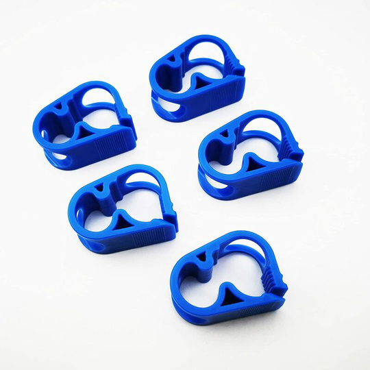 Naxunnn - 5 Pack 6-12mm Blue Plastic Clamps Adjustable Siphon Hose Clamps Flow Control Pipe Clamps Laboratory Chemical Industry