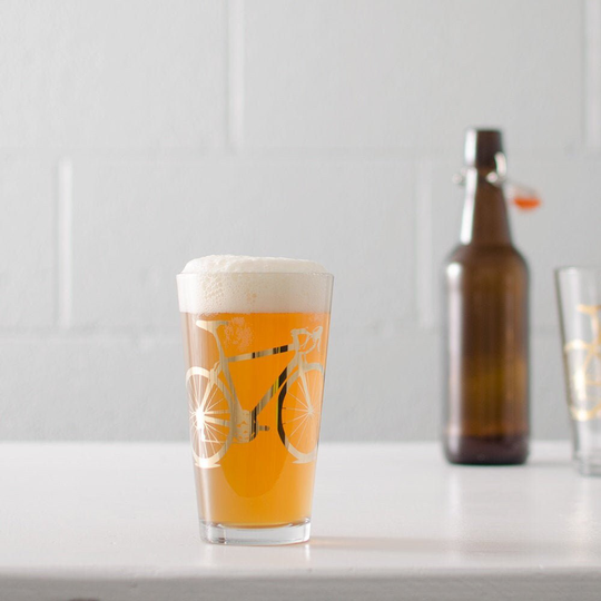 20K Gold Bike Glassware - Set Of 2