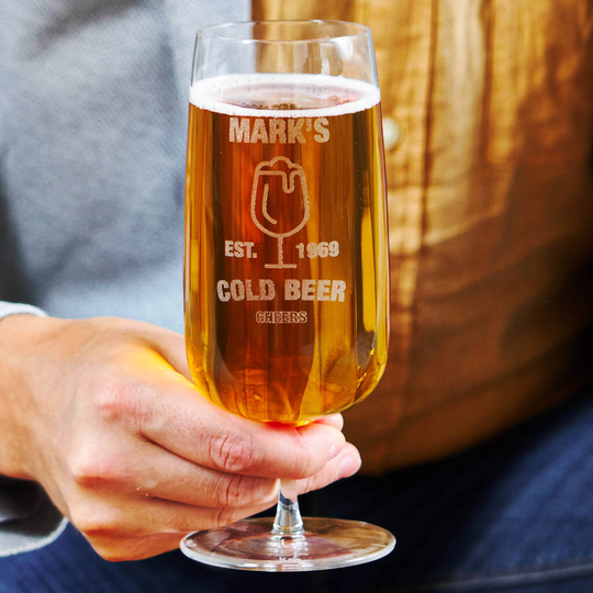 Personalised Stemmed Pilsner Beer Glass