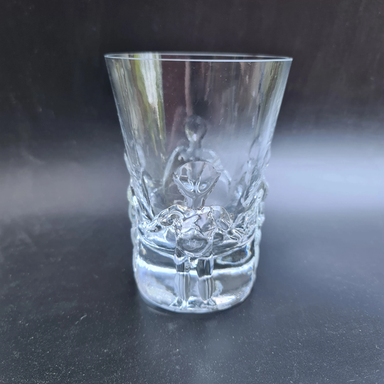 Erik Hoglund For Kosta Boda - Large Goblet Adam & Eve Glass Art Boda. 1960S Sweden. Scandinavian Modern Collectible