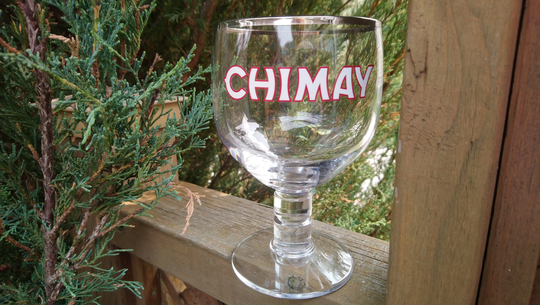 From The Trappist Monastery in Chimay, Hainaut, Belgium, One Chimay Belgian Stemmed Beer Chalice, Glass, Pints Vintage Barware
