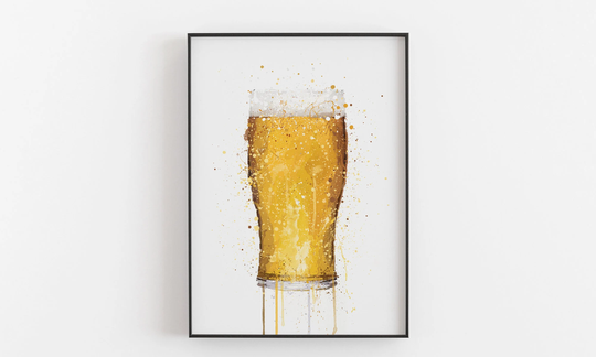 Beer Glass Wall Art Print 0488