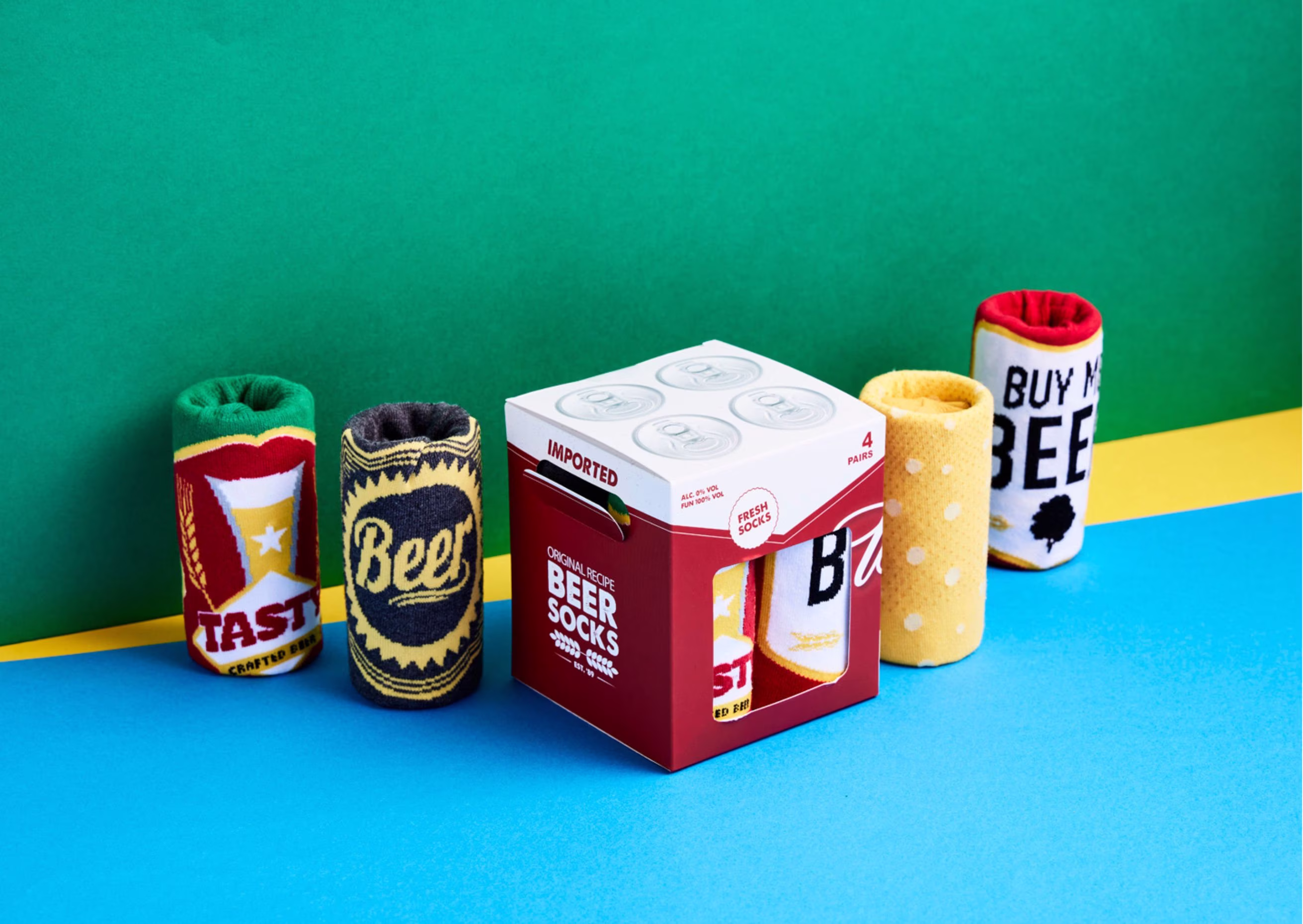 Unisex Beer Socks Set | 4 Pairs |Premium Cotton, Happy, Funny Fun Gift Themed For Lover