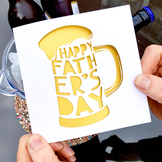 Father's Day Beer Glass Card