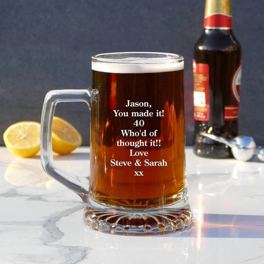 Personalised Beer Tankard - Mug Glass