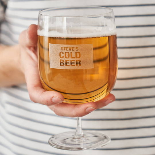 Personalised Beer Glass For Him