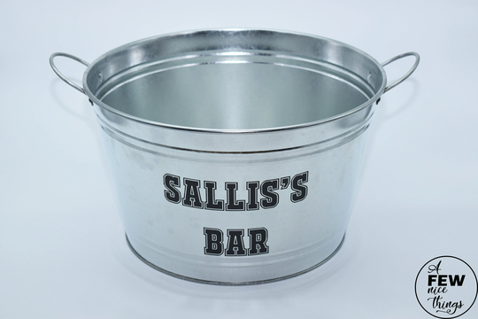Personalised Beer Bucket | Tub Cooler Storage Drinks Crate Holder Gift For Him Fathers Day